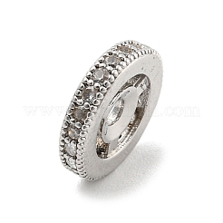 Perle di zirconi cubici trasparenti in micro pavè di ottone&nbsp;KK-G493-30D-P