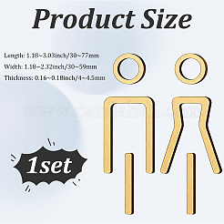 Set di cartelli pubblici per porta del bagno in acrilico&nbsp;AJEW-WH20054-223B
