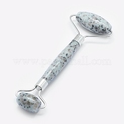 Натуральный кунжутный яшма / киви яшма латунный массажер для лица&nbsp;MRMJ-G008-05P