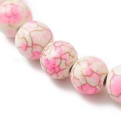 Bracelets extensibles en perles de turquoise synthétiques teintées pour femmes et hommes&nbsp;BJEW-JB13575
