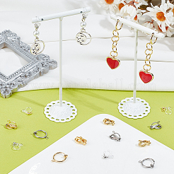 36 шт. 6 стиля фурнитуры для сережек-клипс из нержавеющей стали 304 STAS-SC0008-33