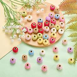 50 pz 10 colori perline europee in poliestere&nbsp;FIND-SZ0019-29