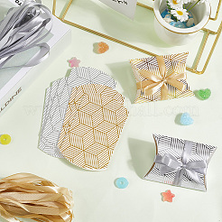 40 комплект 2-х цветных картонных коробок для конфет с принтом в виде подушек и бумаги&nbsp;CON-BBC0001-13A