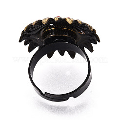 Основание чашки с кольцом из цветочного сплава и железных страз с вращающимся подносом&nbsp;MAK-T012-09AB