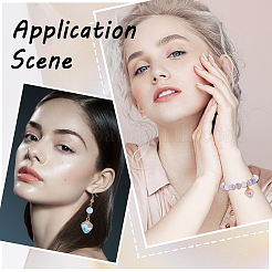 50шт 5 цвета светятся в темноте светящиеся стеклянные подвески&nbsp;GLAA-SC0001-79