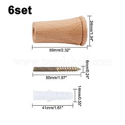 Деревянная вешалка для крючков AJEW-WH0189-45