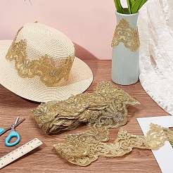 7.5 ярд полиамидной цветочной вышивки кружева для отделки аксессуаров одежды OCOR-NB0002-02