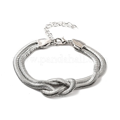 Браслеты из железной змеиной цепи для женщин&nbsp;LS-BJEW-G744-01P-1