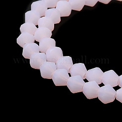 Hebras de cuentas de vidrio esmerilado de imitación de jade&nbsp;GLAA-F029-JM4mm-B02