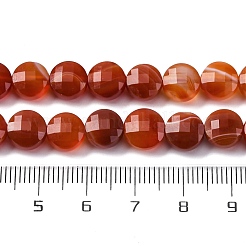 Нити бусин из натурального красного полосатого агата/полосатого агата G-C179-A02-03