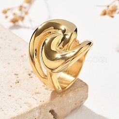 Кольца для пальцев крест-накрест из нержавеющей стали 304 RJEW-Q012-07G