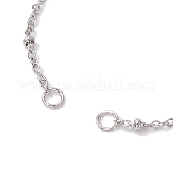 Не тускнеет 2 шт 2 цвета 304 нержавеющая сталь спутник цепь браслет слайдер изготовление&nbsp;AJEW-JB01242-02