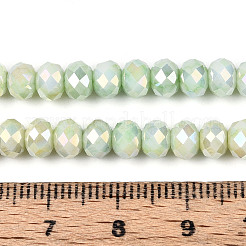 Антикоррозийные гальванические стеклянные бусины рондель&nbsp;EGLA-T021-6mm-17-05