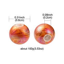 AB Цвет волна печатные акриловые бусины SACR-YW0001-48