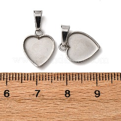 Оправы для подвесок из нержавеющей стали 304 в виде кабошонов STAS-D379-02A-P