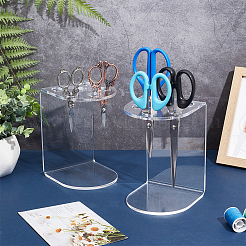 Rastrelliera porta organizer per forbici in acrilico a 6 foro&nbsp;ODIS-WH0329-98
