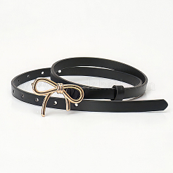 Ремни-цепочки из искусственной кожи с бантом из сплава для женщин&nbsp;AJEW-WH20019-67G-01