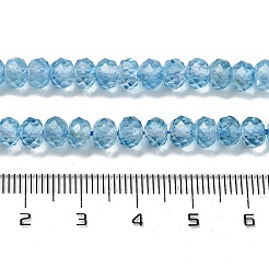 Натуральные бусы из голубого топаза нити G-B088-D05-03