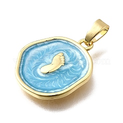 Латунь эмаль подвески&nbsp;KK-P336-41G-01