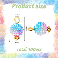 100шт. Акриловые подвески с имитацией жемчуга FIND-AR0004-61