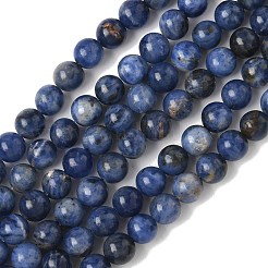 Природный содалит бисер нитей&nbsp;G-G515-6mm-07