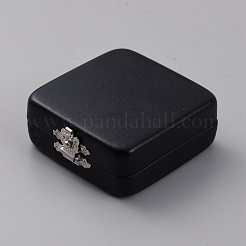 Коробки для демонстрации алмазов из искусственной кожи с губкой внутри&nbsp;LBOX-WH0004-04A