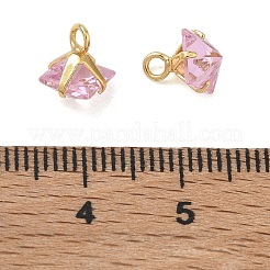Charms in ottone zirconi a pavé di ottone&nbsp;CU-CBABEB3-05G