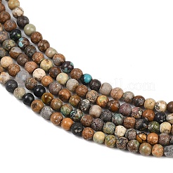 Хубэй природных бирюзовый бисер нитей&nbsp;LS-G-L628-A02-3mm