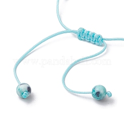 5 set di bracciali con perline intrecciate in pietre preziose sintetiche&nbsp;BJEW-JB11016