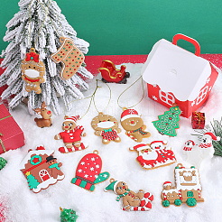 12 Stück 12 Stile PVC Weihnachtsanhänger Dekorationen&nbsp;DIY-SC0026-47