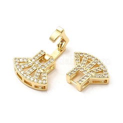Застежки для часов из латуни с микропаве из прозрачного кубического циркония KK-A266-22G