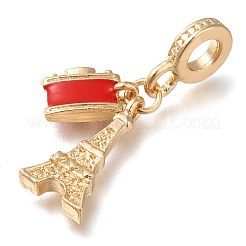 Подвеска из металлического сплава с красной эмалью в европейском стиле&nbsp;PALLOY-A009-06G
