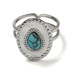 Овальные с каплевидными манжетами из нержавеющей стали 304 открытые кольца&nbsp;STAS-Z060-14P