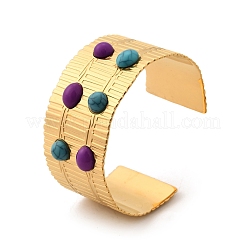 Браслеты-манжеты из нержавеющей стали 304 для женщин&nbsp;BJEW-Z109-05G