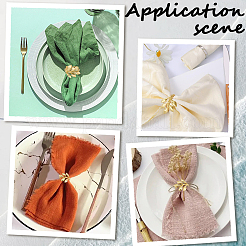 Кольца для салфеток из сплава с рождественской тематикой&nbsp;AJEW-WH20020-134B-G