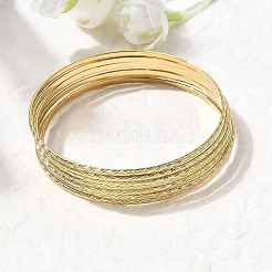 7 шт. браслетов из нержавеющей стали 201 для женщин BJEW-Z151-04G-03