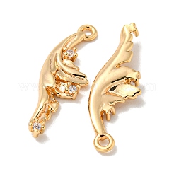 Латунные микропаве прозрачные подвески с фианитом&nbsp;KK-K378-18G