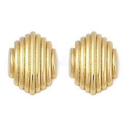 Овальные серьги-гвоздики из латуни EJEW-H154-09A-G