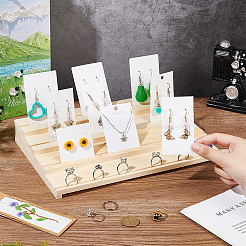 Présentoirs à bijoux en bois à 4 niveau&nbsp;ODIS-WH0001-45
