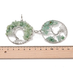 Естественный зеленый авантюрин большие кулоны&nbsp;G-G910-K06-P