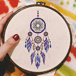 4 лист 11.6x8.2-дюймовых рисунков вышивки палочками и стежками DIY-WH0455-061