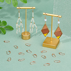 40 шт латунные серьги крючки KK-FH0007-64G