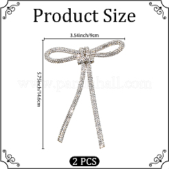 Broche en fer avec nœud papillon et strass (2 pièce)&nbsp;JEWB-CP0001-63