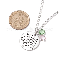 Ожерелья из латуни в честь Дня учителя&nbsp;NJEW-JN04692