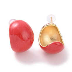 Aretes con dije de frijol esmaltado&nbsp;EJEW-F307-01G
