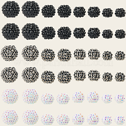 72 шт. 12 вида бусин из смоляных стразов RESI-PA0001-01