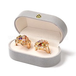 Прямоугольник бархат пара колец коробка CON-P013-A03-A