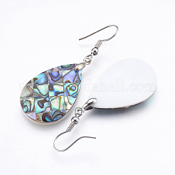 Серьги с раковиной ушка / ракушка EJEW-F147-C03