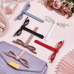 6 Stück 6 Farben Kunstleder Bowknot Zubehör&nbsp;DIY-CL0001-64