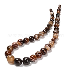 Нити из натуральных полосчатых бусин агата G-P589-A01-01G